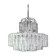 Superb glass tube chandelier in Murano ice by Doria, Germany, 1960s.