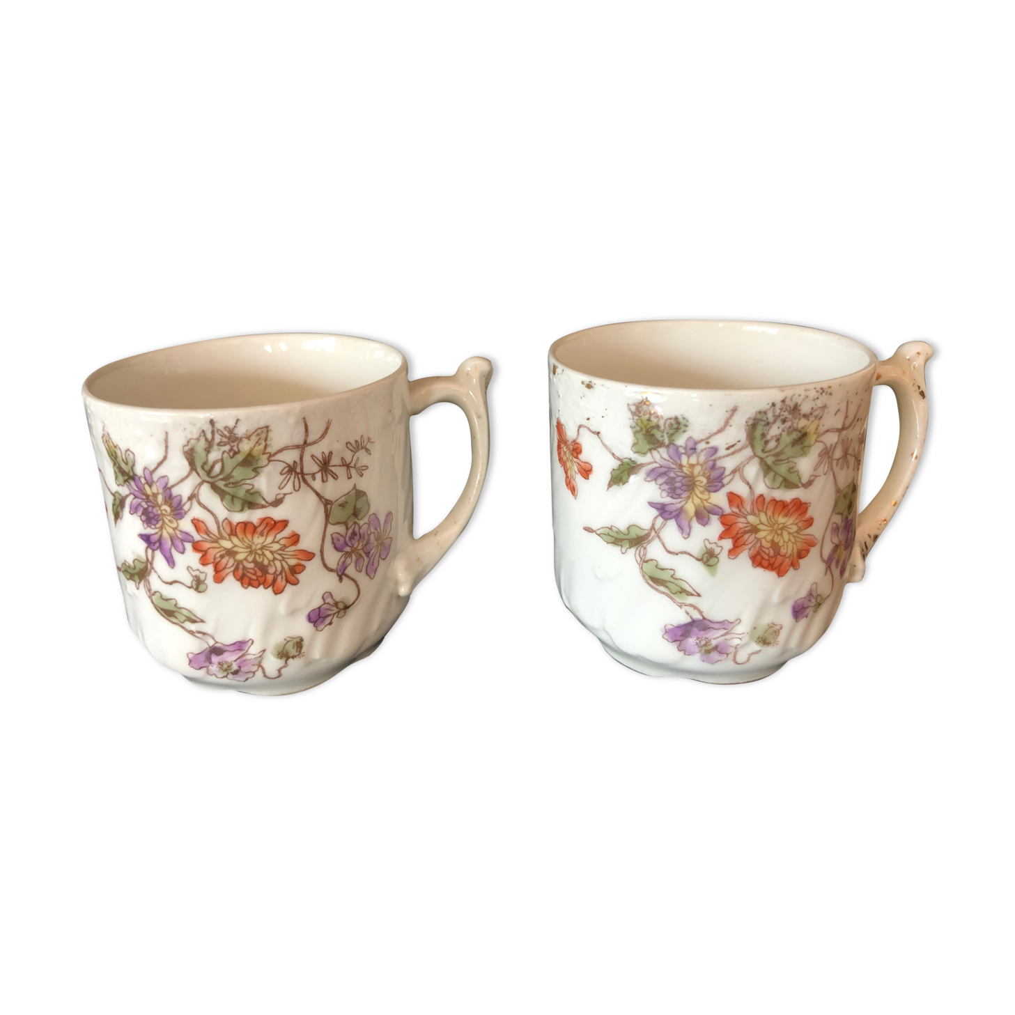 Set de 2 tasses anciennes Limoges