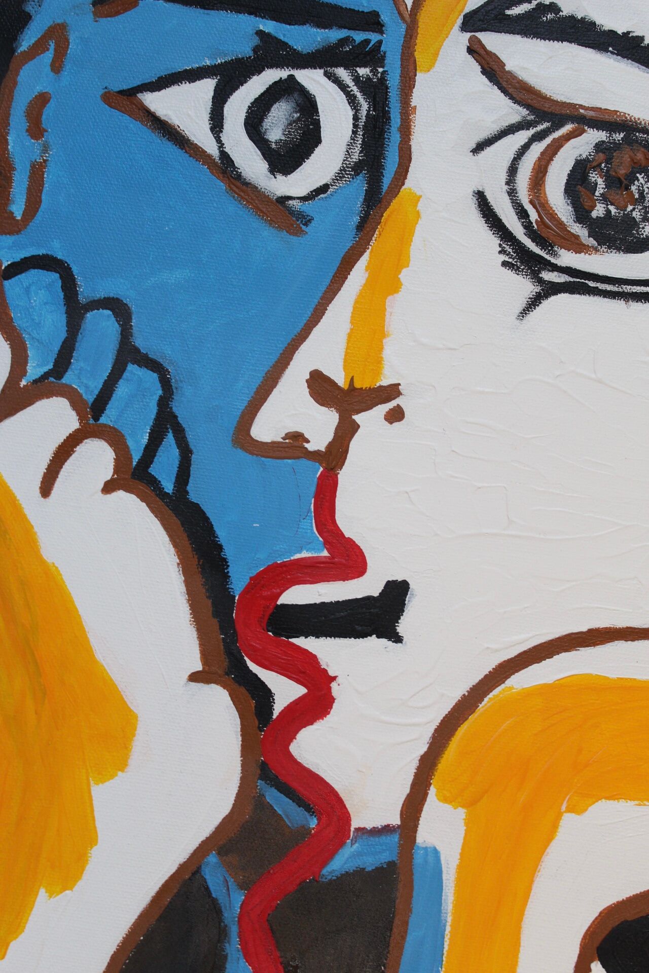 Acrylic painting reproduction Picasso "The lovers"