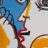 Acrylic painting reproduction Picasso "The lovers"