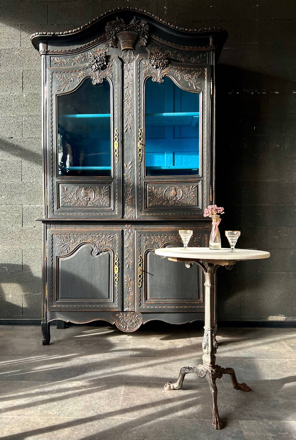 Norman sideboard with two carved oak bodies