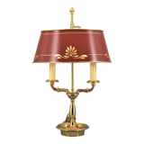 Empire style lamp two lights with oval lacquered lampshade "lucien gau"