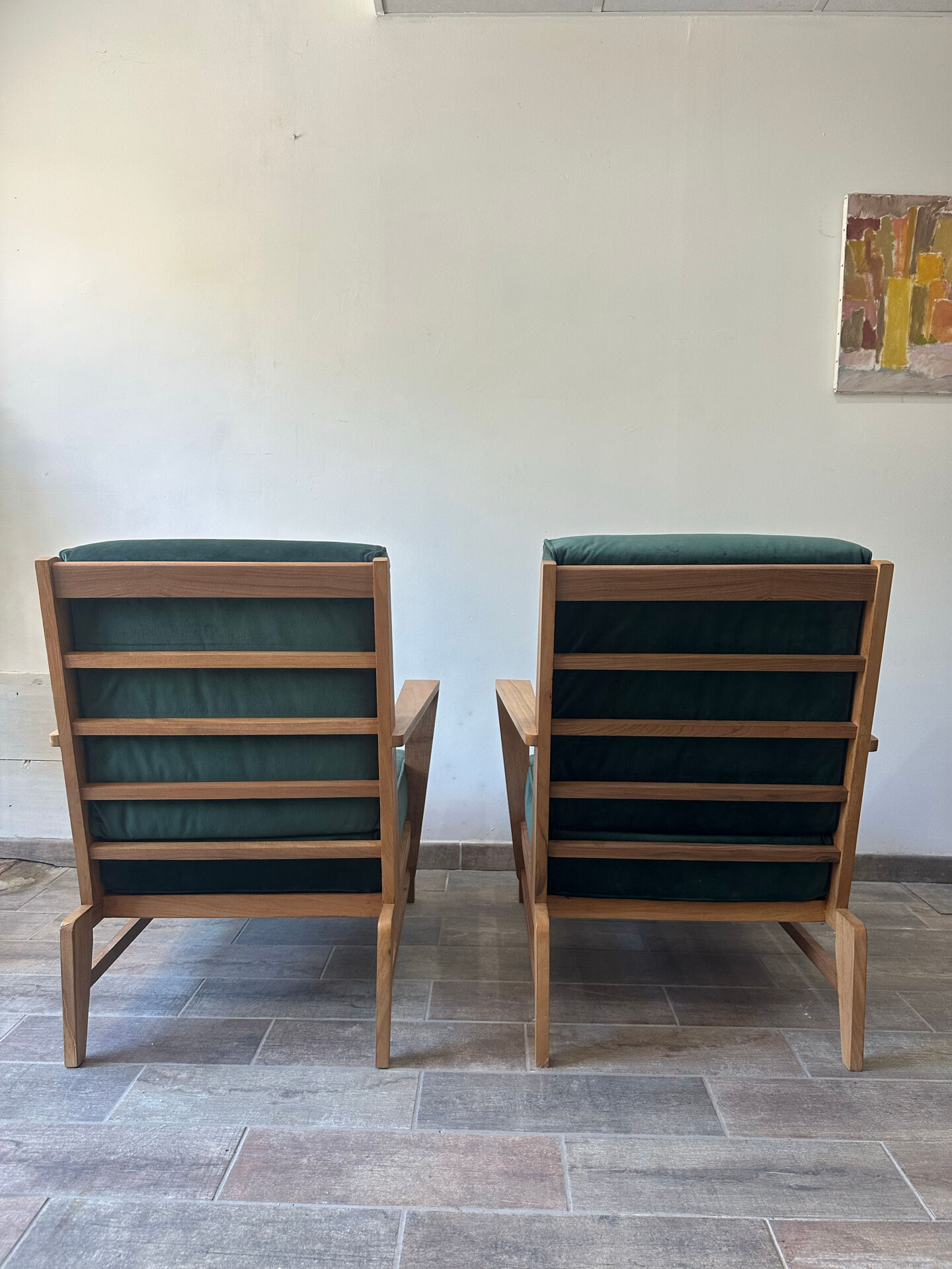 Paire de Fauteuils en chêne 60s