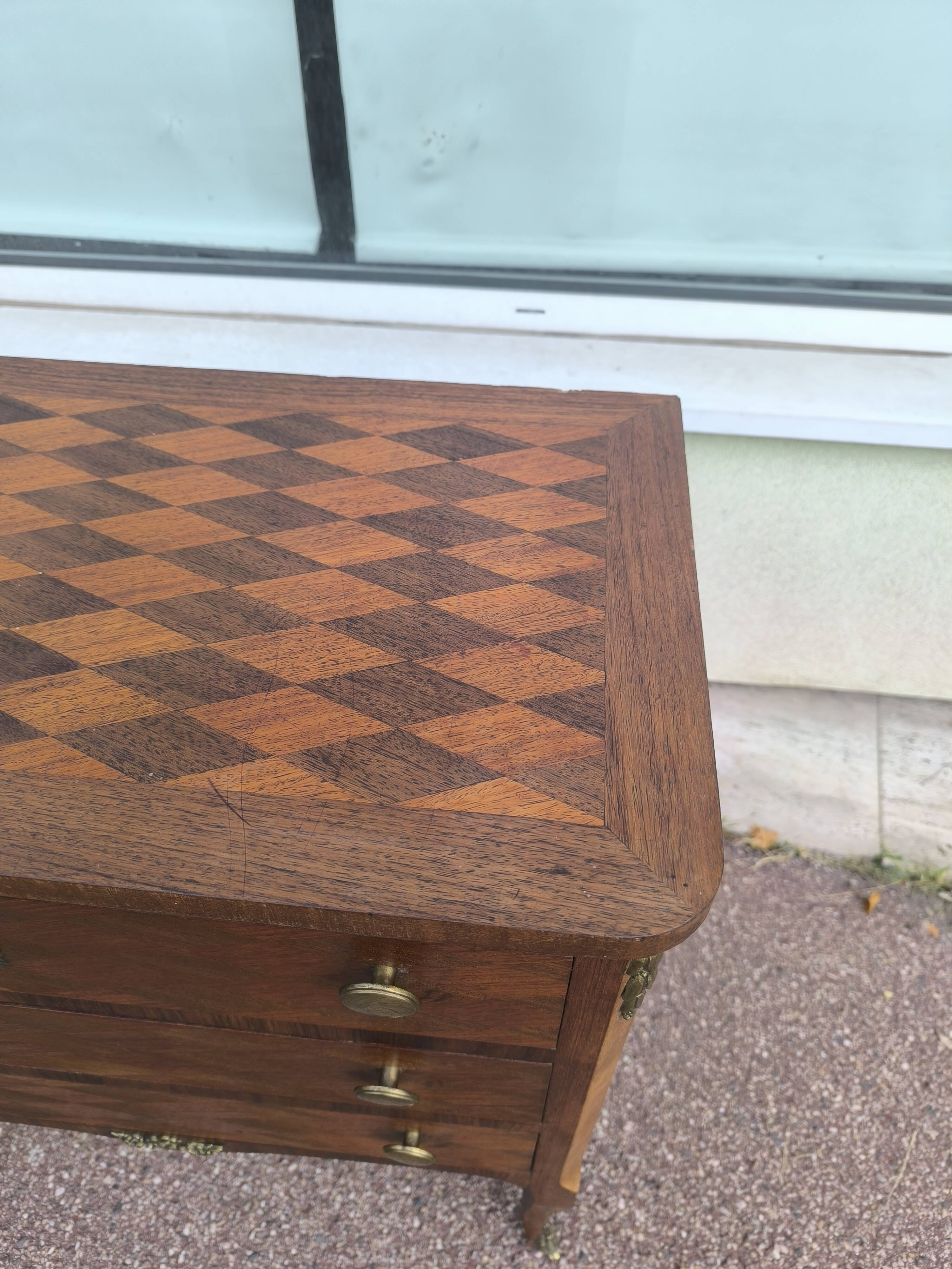 Small Louis XVI Style Marquetry Chest of Drawers Circa 1930/1950