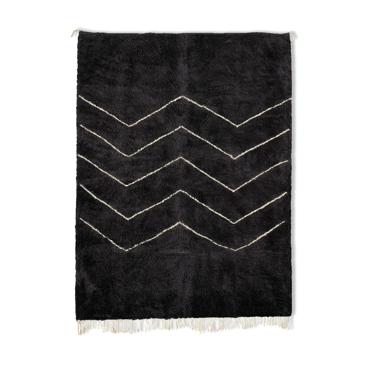 Modern Moroccan carpet black