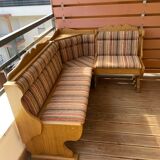 Corner bench for chalet