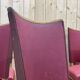 Set of 6 beech chairs with skai in the style of Jules Leleu.