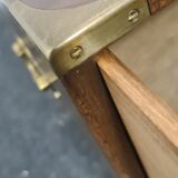 Table de chevet en bois vintage de campagne militaire par Reprodux England