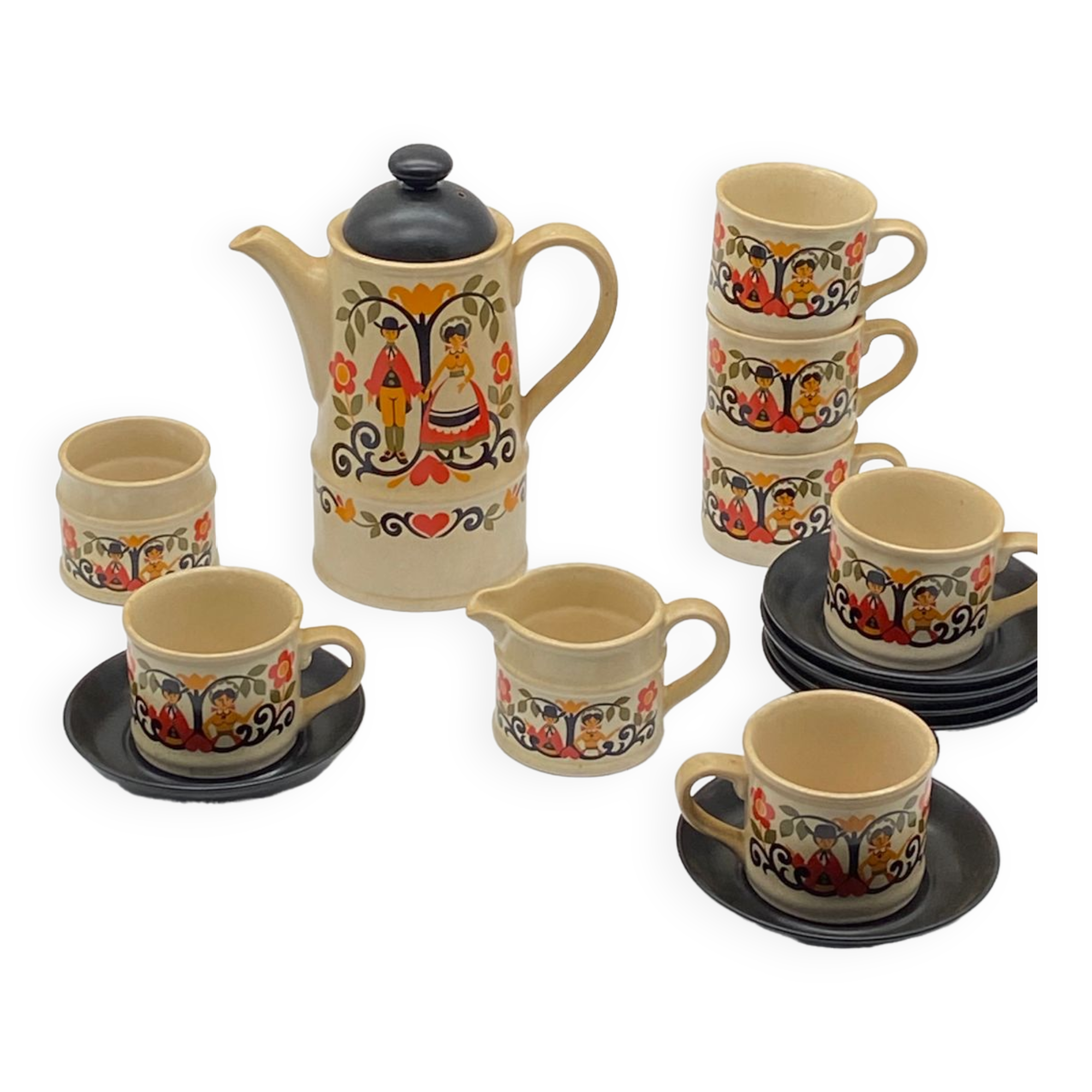 Vintage Sadler England coffee service 1970s