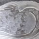 2 plats en verre cygne