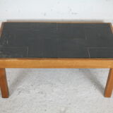 Ensemble de 4 chaises et table basse Maison Regain, France, circa 1970