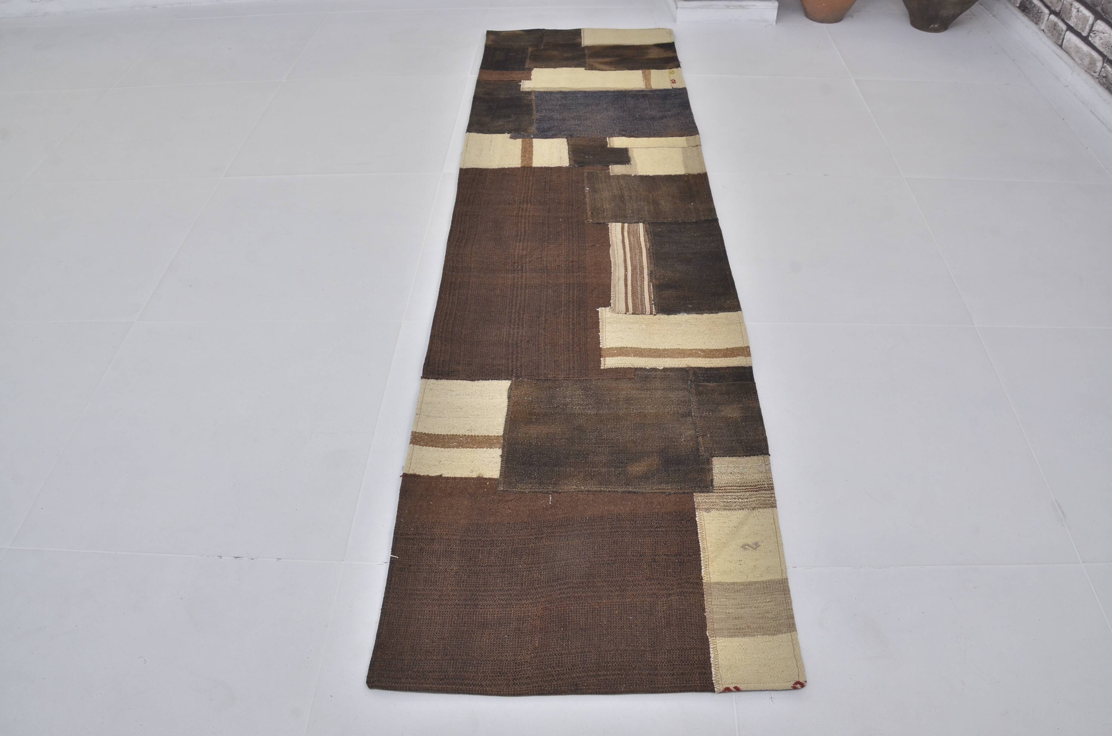 Turkish Handmade Vintage Kilim Runner sku3861