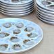Oyster service in Saint Amand earthenware, hand-painted.