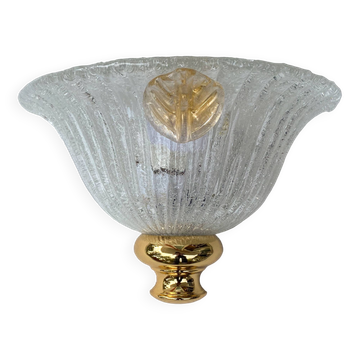 Murano Gold and Trasparent Wall Light, 1970
