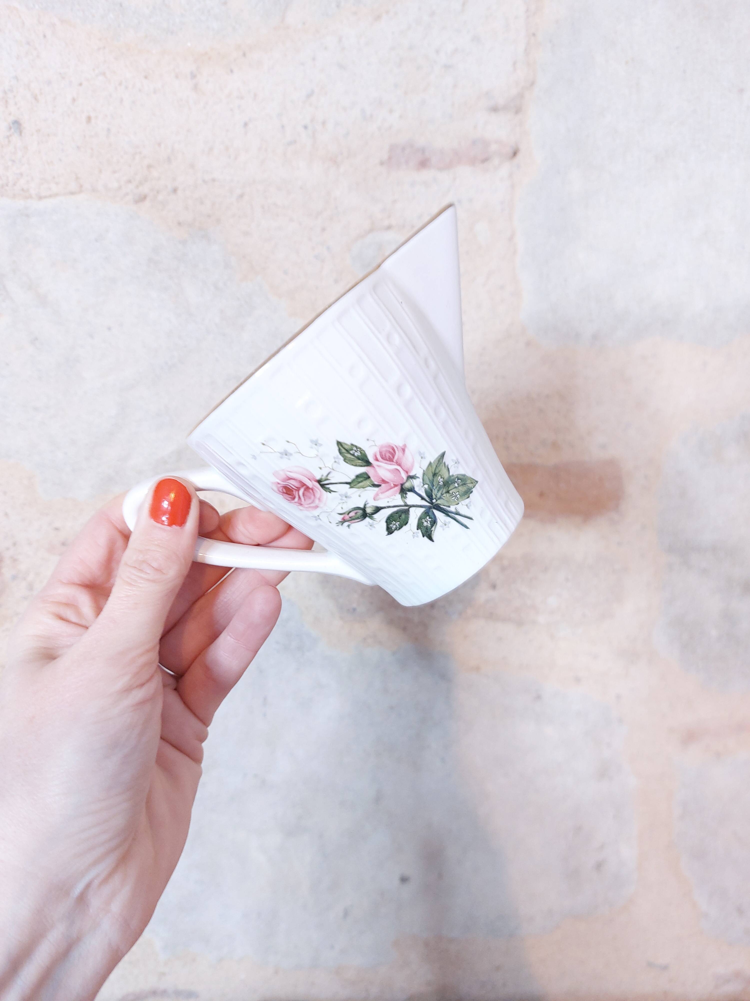 Luneville KG France milk jug, pink rose decor