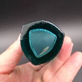 Set of 6 turquoise glass water glasses around 1975