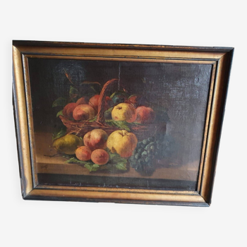 Still life with fruits signed A.Rueff, late 19th century