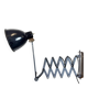 Black Industrial Soviet Scissor Wall Lamp, 1960s