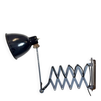Black Industrial Soviet Scissor Wall Lamp, 1960s