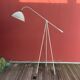 Reading floor lamp with an adjustable arm and head