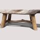 Solid wood coffee table - Section/cross-section of a century-old tree.