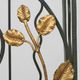 Art deco wrought iron umbrella stand with floral decoration, France ca. 1930