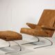 Armchair "Swing" and Ottoman by Reinhold Adolf and Hans-Jürgen Schrapfer for Horn, 1970 s