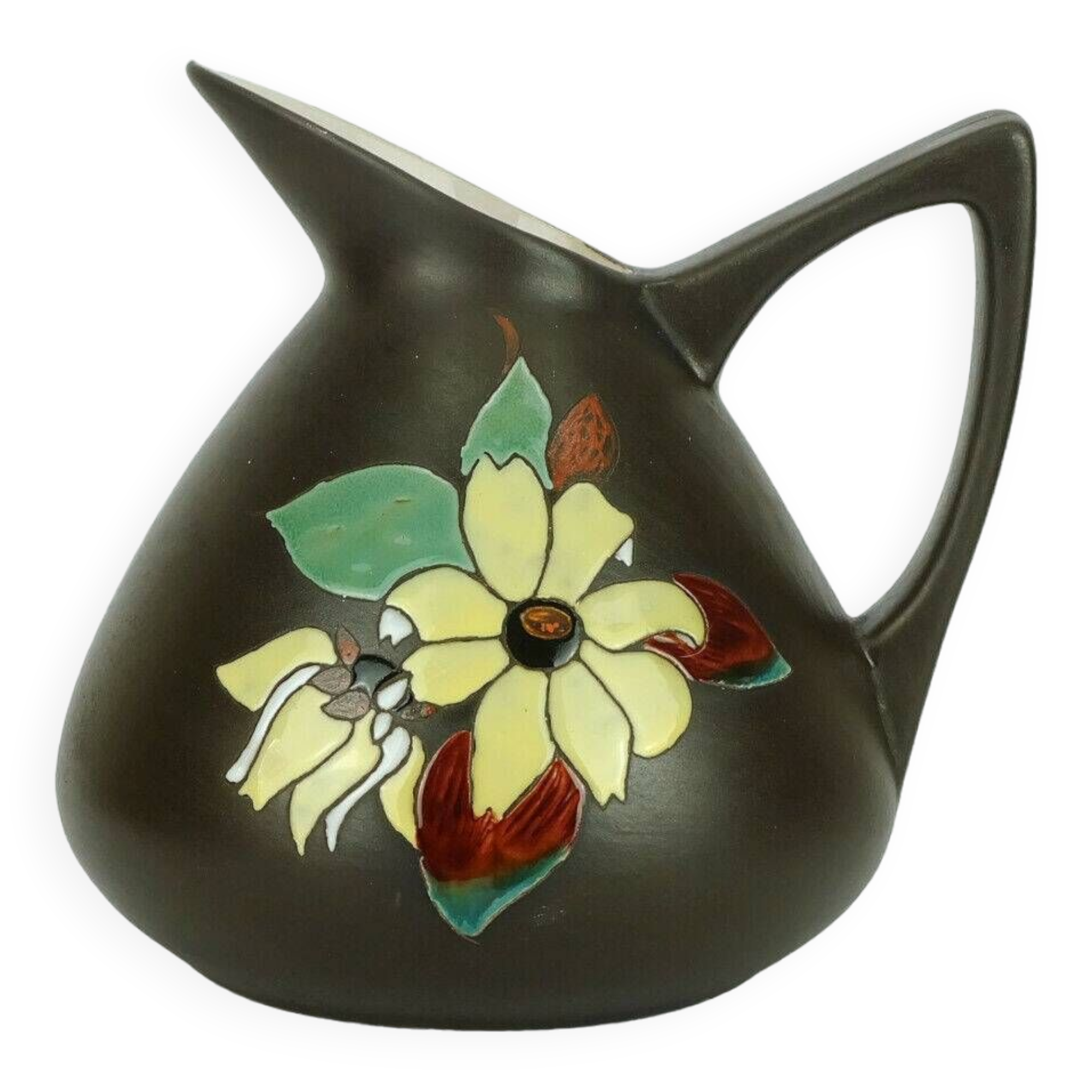 mid century 1950s marei keramik VASE with floral decor model 48 19