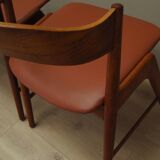 Ensemble de quatre chaises en teck, design danois, années 1970, fabrication : Korup Stolefabr