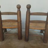 Pair of low mulched chairs