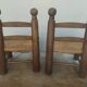 Pair of low mulched chairs