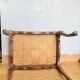 19th century Regency footrest with floral bouquet tapestry made with cross stitch