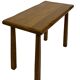 Vintage Set of 3 brutalist oak side or nesting tables 1970s