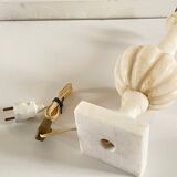 ALABASTER Stone LAMP Vintage MEDICIS Shape