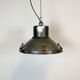 Industrial aluminium factory lamp with glass cover, 1960s