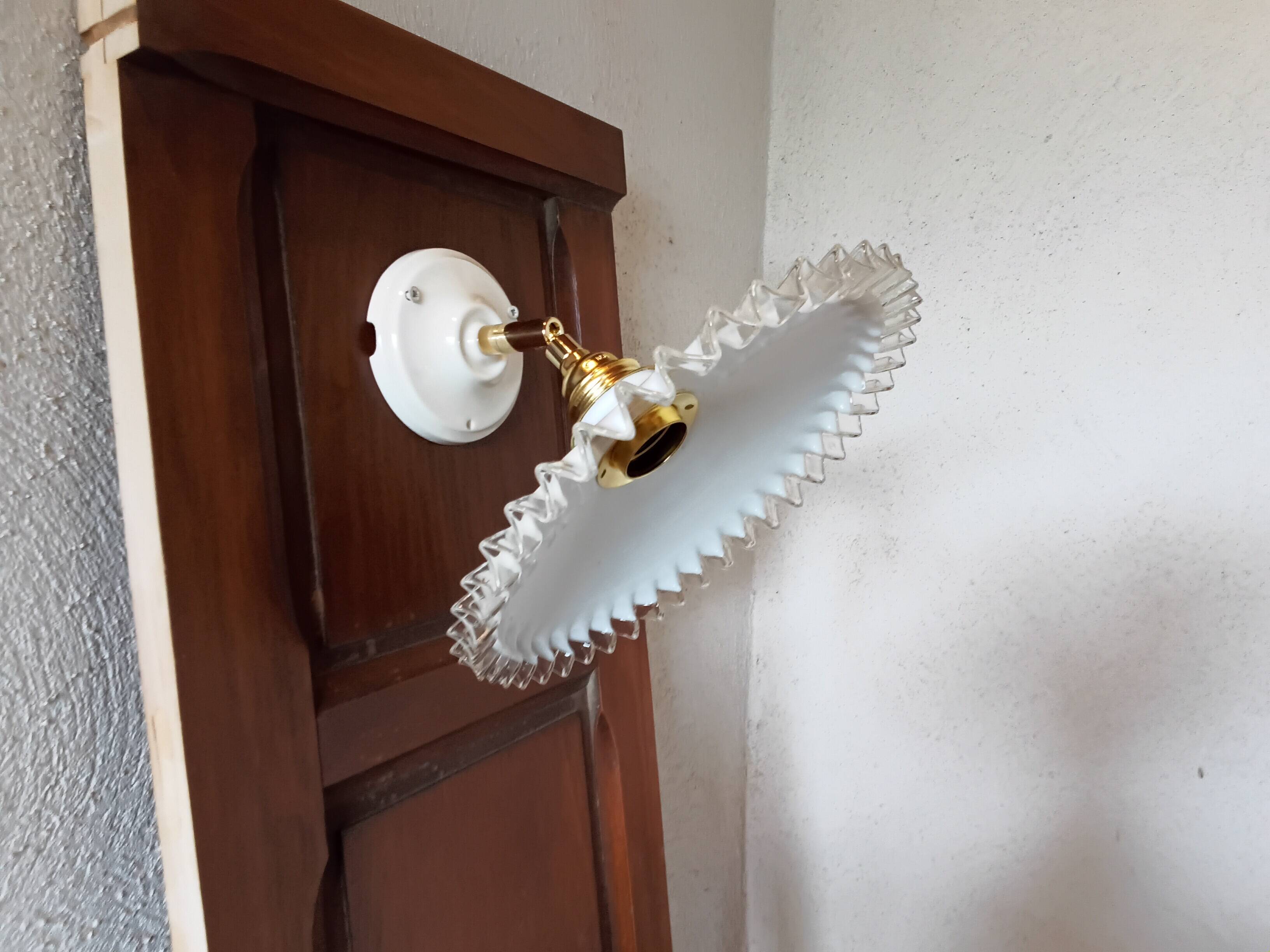 Vintage opaline wall light