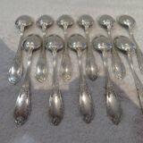 11 silver-plated coffee spoons SFAM Louis XVI musical attributes