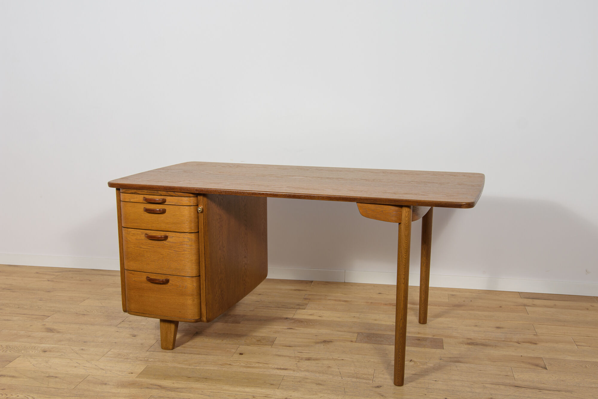 Art Deco Oak Desk by Gunnar Ericsson for Åtvidaberg / Facit AB, Sweden, 1950s