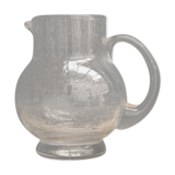 Carafe en verre bullé soufflé