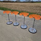 Set of 4 bar stools by Etienne Fermigier for MIRIMA