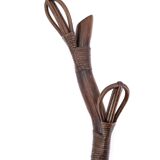 Pair of rattan coat racks, 1970s
