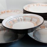 Set of 8 plates, 5 desserts and 3 hollow collection Maille de Niderviller