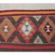 1970s Vintage Turkish Hand-Knotted Wool Cotton Orange Runner Rug 87x322