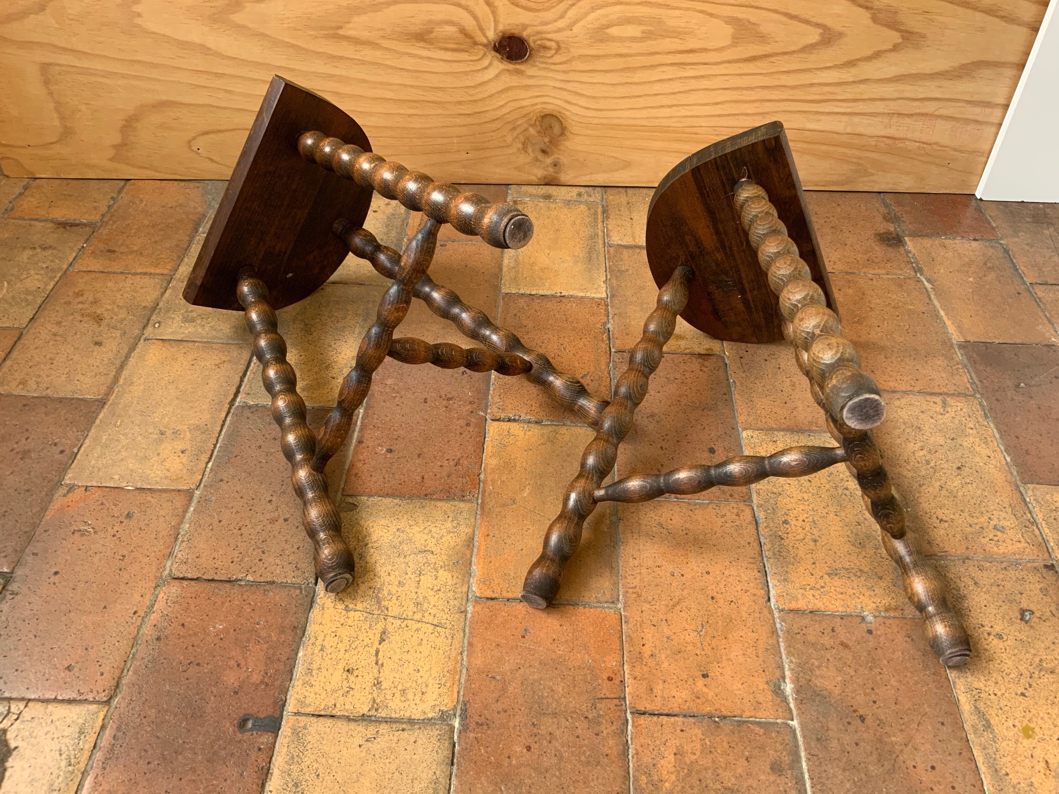 Pair of tripod stools