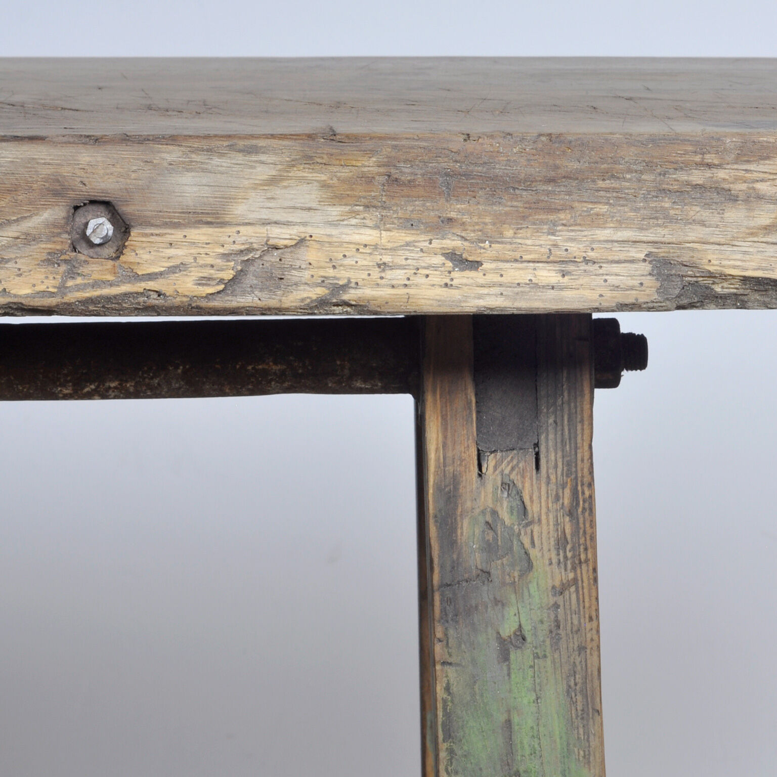 Industrial wooden worktable, 1950's