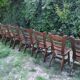 Pair of brutalist bistro chairs from the 70s Poland