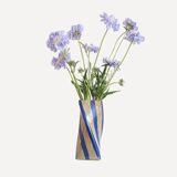 Blue Stripe Twist Vase