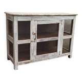 Small old white wooden display case