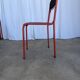Space Age Stackable Dining Chair / 1970s Red & Black Metal Chair (9 in stoc