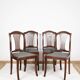 Ensemble de 4 chaises tapissées de style Art Déco pour salle à manger.